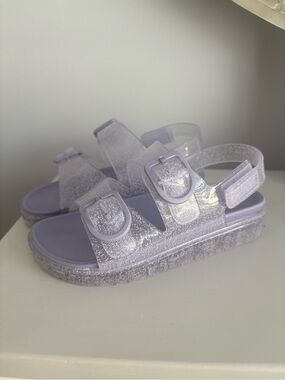 Target Kids Glitter Jelly Sandals in Lilac